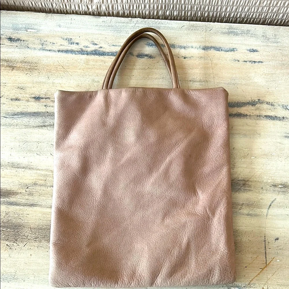 BAGGU Pink Suede Tote - Picture 2 of 9